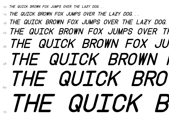 Instruction font waterfall